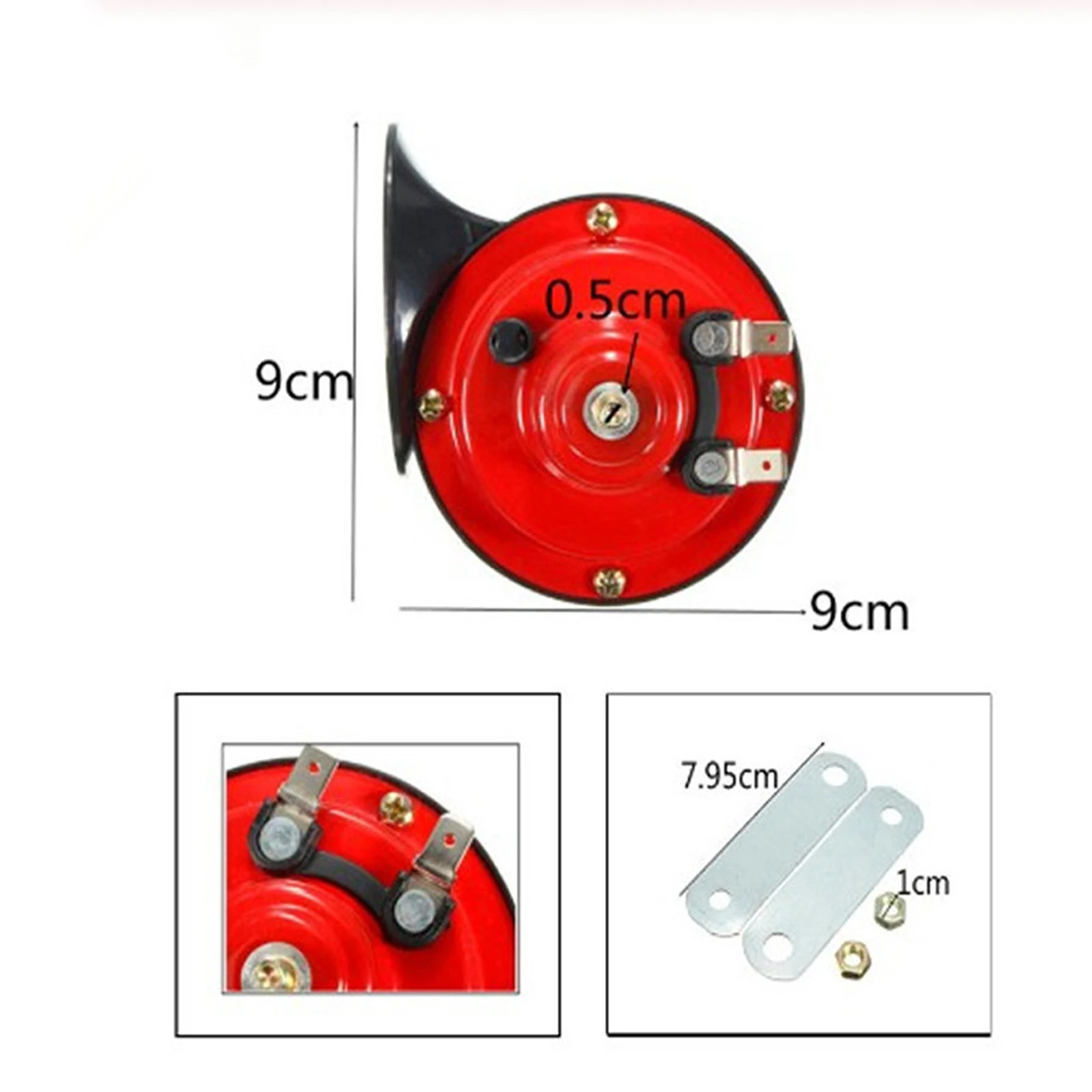 

1Pair Universal Car Styling Loud 110DB 12V Electric Snail Horn Waterproof Air Horn Raging Sound For Motorcycle Truck Boat
