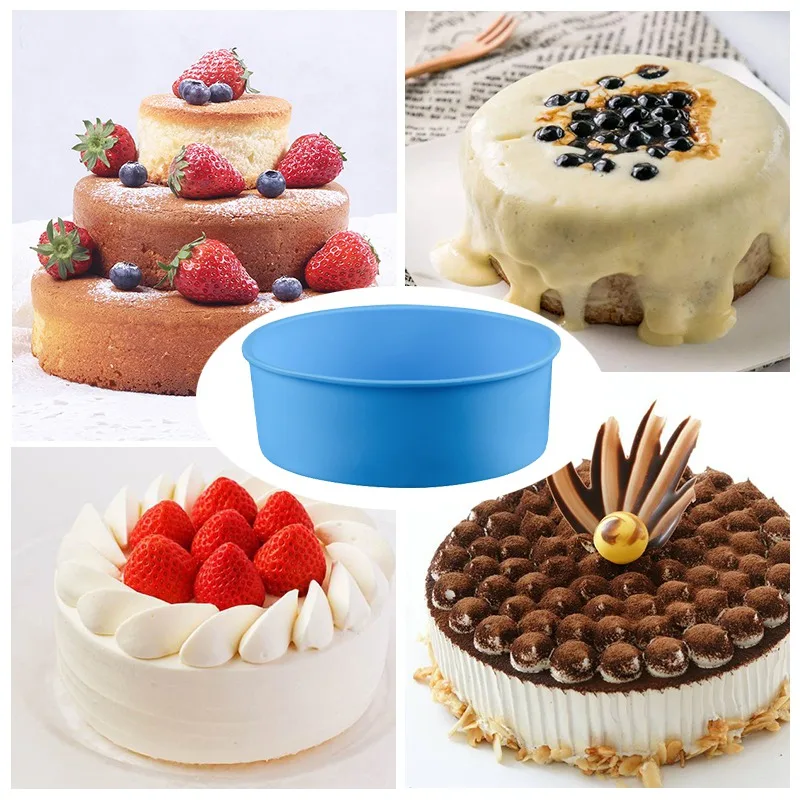Формы круглые силиконовые для выпечки 6/8/дюйма | Дом и сад