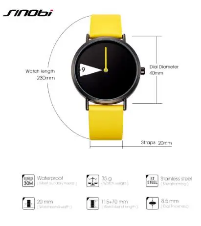 Женские часы креативные наручные женские с желтым кожаным ремешком Montres Femme Reloj