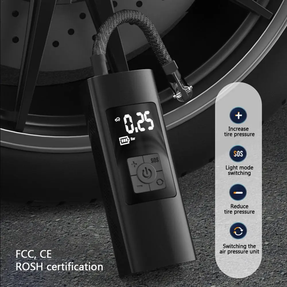 

Car Electrical Air Pump Multifunctional Smart Air Pump Portable Wireless Tire Air Compressor Pump For Car Motorcycle Bicycle