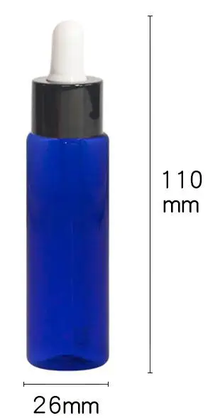50pcs/lot 30ml Empty PET Aluminum Dropper Oil Essential Bottle In Refillable Drop Liquid Pipette Bottles Wholesale | Красота и