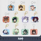 Genshin Impact mondzt Mihoyo, официальная продукция, Синьян сахароза, Мона кецин, милая серия выражений, акриловая подвеска, брелок