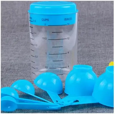 7 шт./компл. из Пластик мерные чашки и мерная ложка Чай Кофе Кухня посуда выпечки