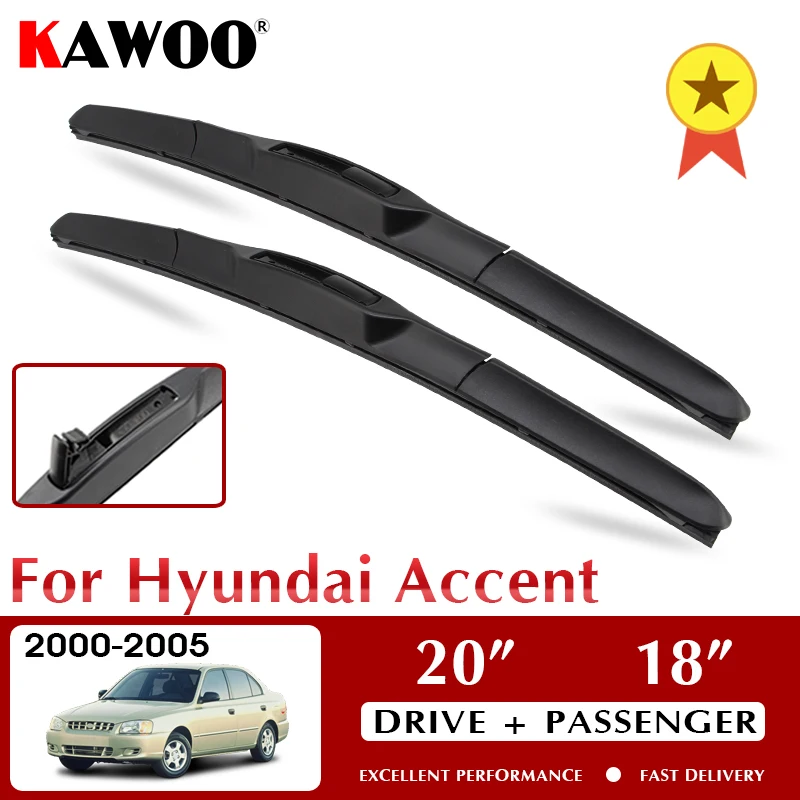 

Car Wiper Front Car Wiper Blade Blades for Hyundai Accent 2000-2005 Windshield Windscreen Window 20"+18" LHD RHD