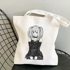 Сумки для покупок Misa Amane Death Note, женские холщовые сумки-тоуты с рисунком аниме, сумки для покупок, тканевые женские многоразовые сумки через плечо