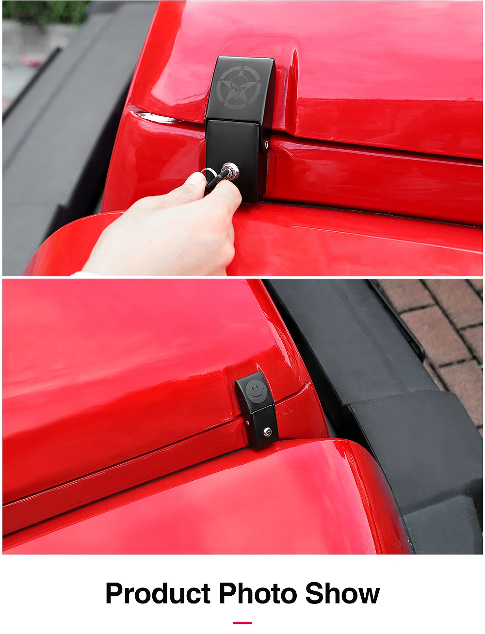 MOPAI Автомобильный Замок двигателя защелка капота с замком для Jeep Wrangler JK 2007- автомобильные аксессуары Стайлинг