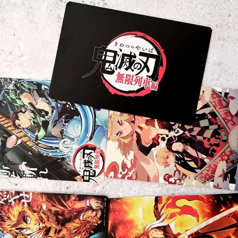 

7Pcs/Set Anime Demon Slayer Unlimited Train Kamado Tanjirou Cards Cartoon Postcard Artbook Props Lomo Card Gift Collection