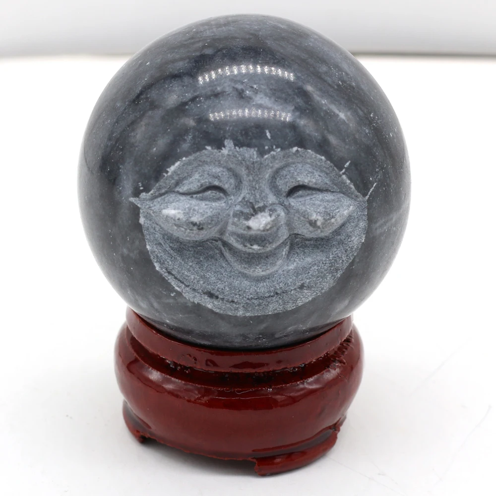 

Natural Semi-Precious Stone Flash Stone Ornaments Geomantic Ball Turn of Luck Ball Home Decorations for Study Bedrooms Toilets