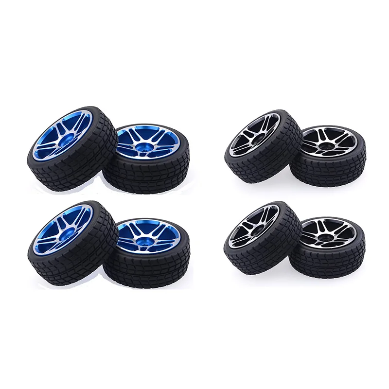 

4Pcs Rc Car Tires Rubber Tyre & Wheel Rim Set 4Pcs 12MM Hex for HSP HPI RC 1:10 on Road Model Car