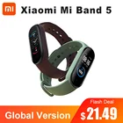 Водонепроницаемый смарт-браслет Xiaomi Mi Band 5, фитнес-трекер с AMOLED экраном, 4 цвета, глобальная версия