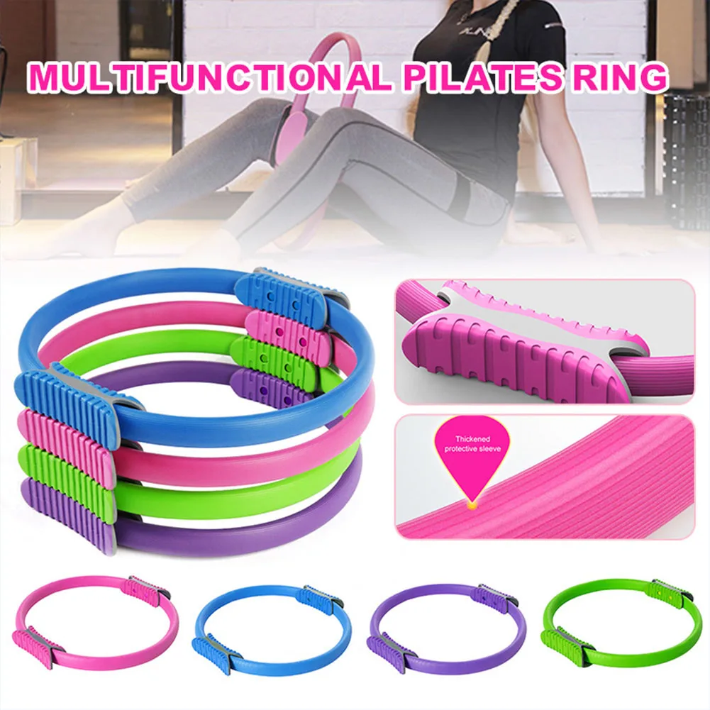 

New Upgrade 38cm Yoga Pilates Ring Magic Wrap Slimming Body Building Training Heavy Duty PP+NBR Material Yoga Circle