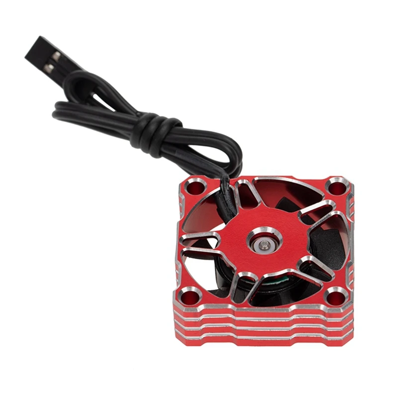 

2 Set RC Car Part: 1 Set Metal Motor ESC Cooling Fan Cover Cooling Channel & 1 Pcs ESC Cooling Fan Heat Sink