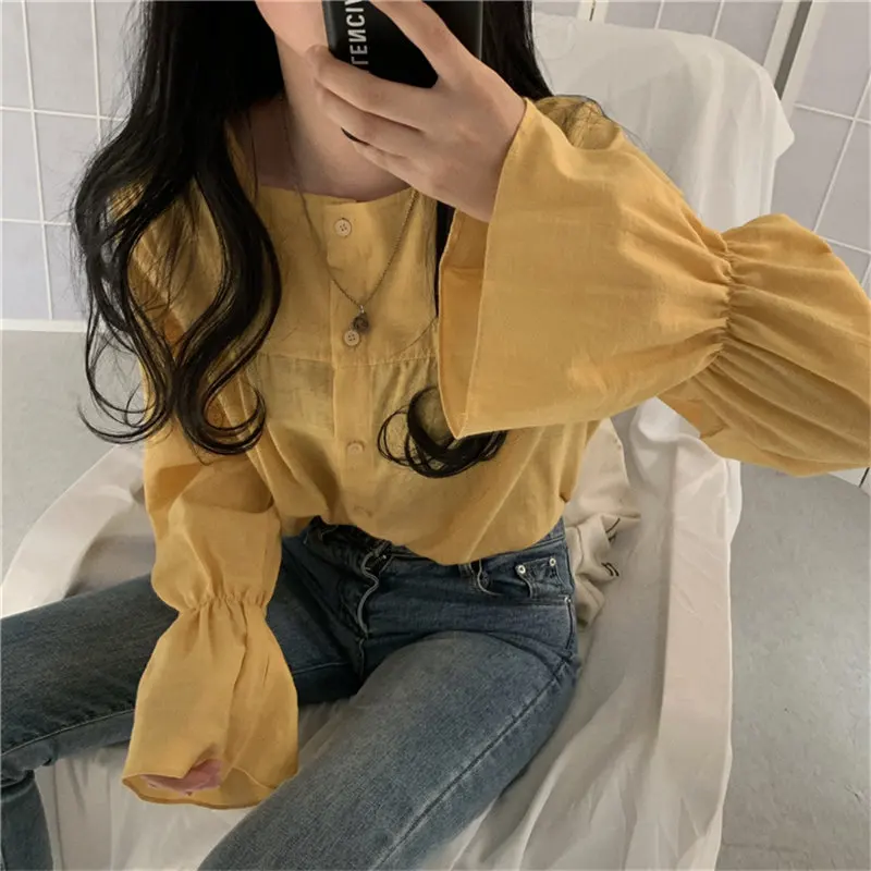 Alien Kitty/милые шикарные расклешенные рукава милый квадратный воротник сексуальные