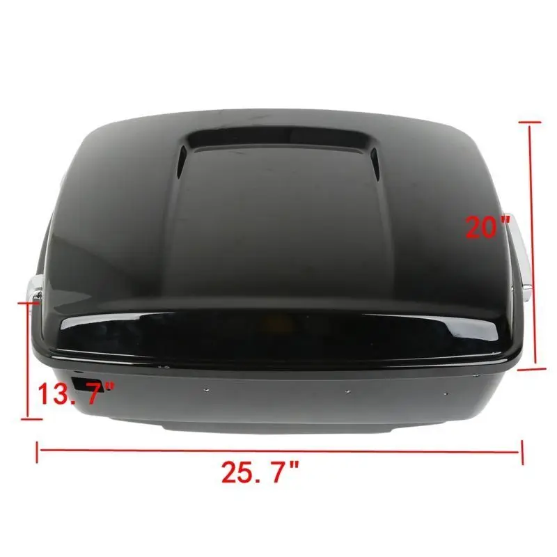 Мотоциклетный багажник Black King Pack + стойка для крепления Harley Tour Pak Road Glide Street Electra