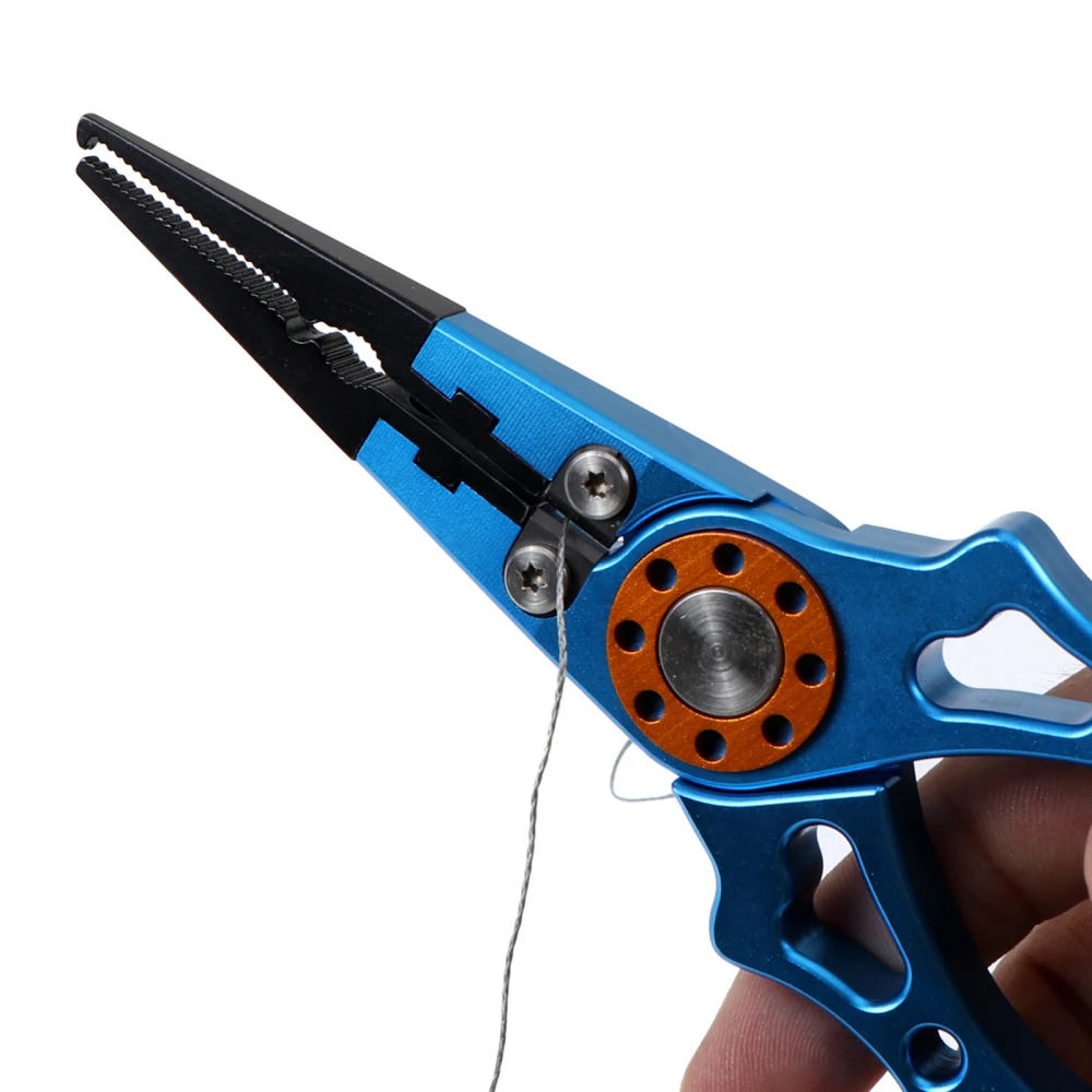 

Aluminum Fishing Pliers Split Ring Pliers Lightweight Tungsten Steel Convenient To Use Missed Rope Multifunctional