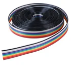 5 м 10-контактный плоский ленточный кабель IDC радужной расцветки для цифрового продукта, инструментов для обнаружения ПК