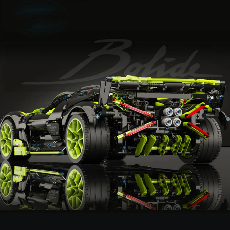 

High-Tech MOC Green Super Sport Bolide Car Model 10211 Building Blocks Bricks Toys 42083 For Kids Birthday Gifts