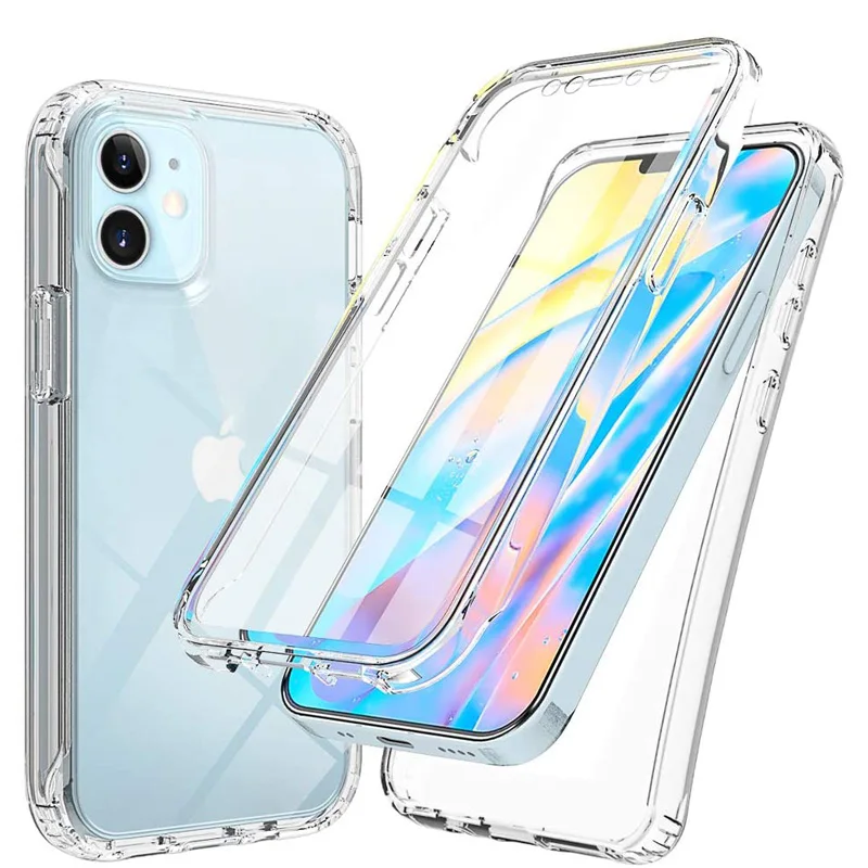 

360 Full Body Protector Case for IPhone 13 5 5S SE 2020 6 6S 7 8 PLUS XR XS X 12 Mini 11 Pro MAX Transparent Double Sided Cover