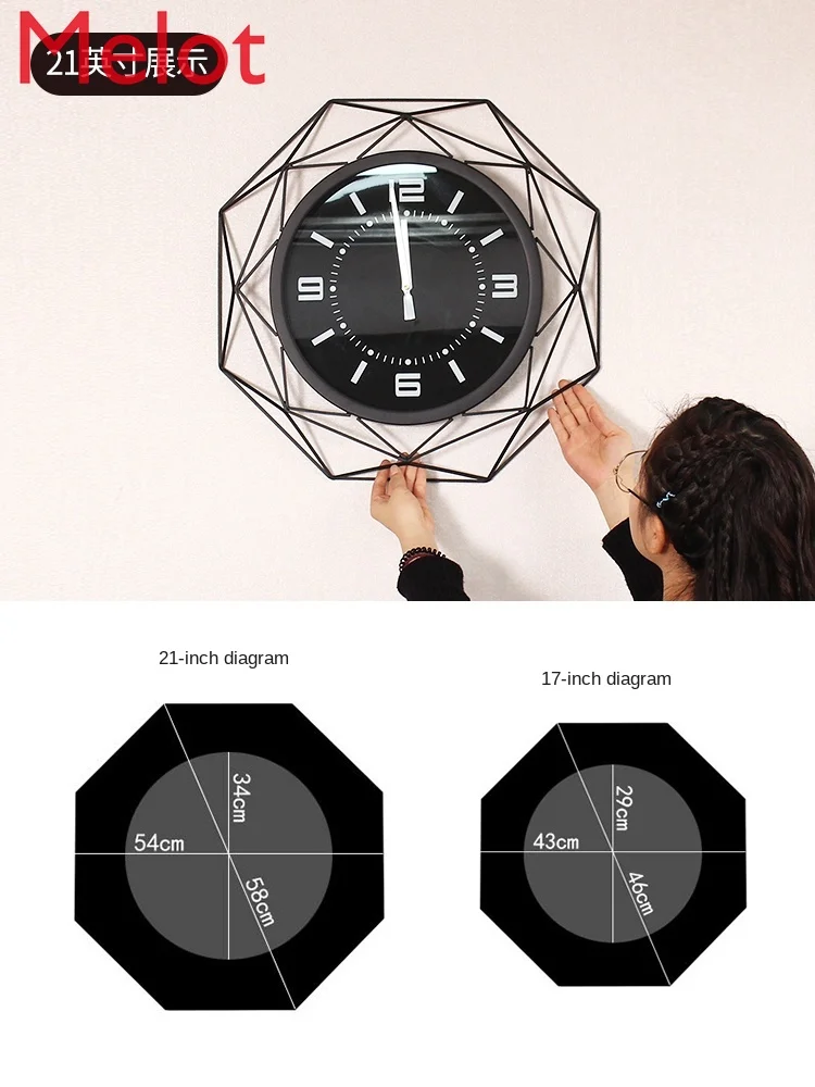 

Light Luxury Creative Wall Clock Living Room Modern Minimalist Clock Personality Clock Wall Hanging Pocket Watch