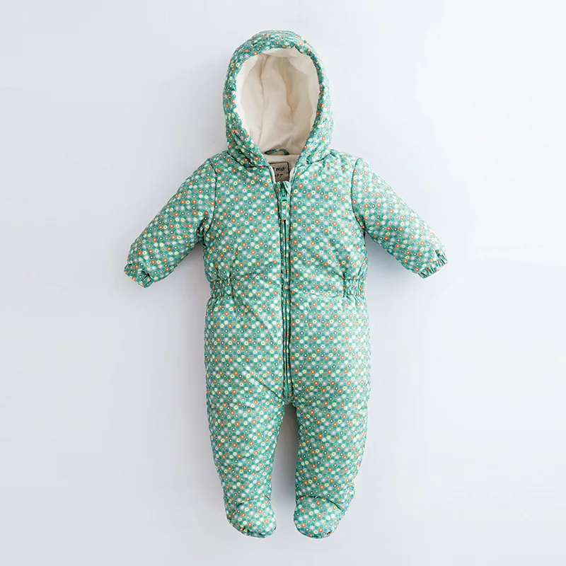 Плотный теплый детский комбинезон на флисе с капюшоном для мальчиков и девочек