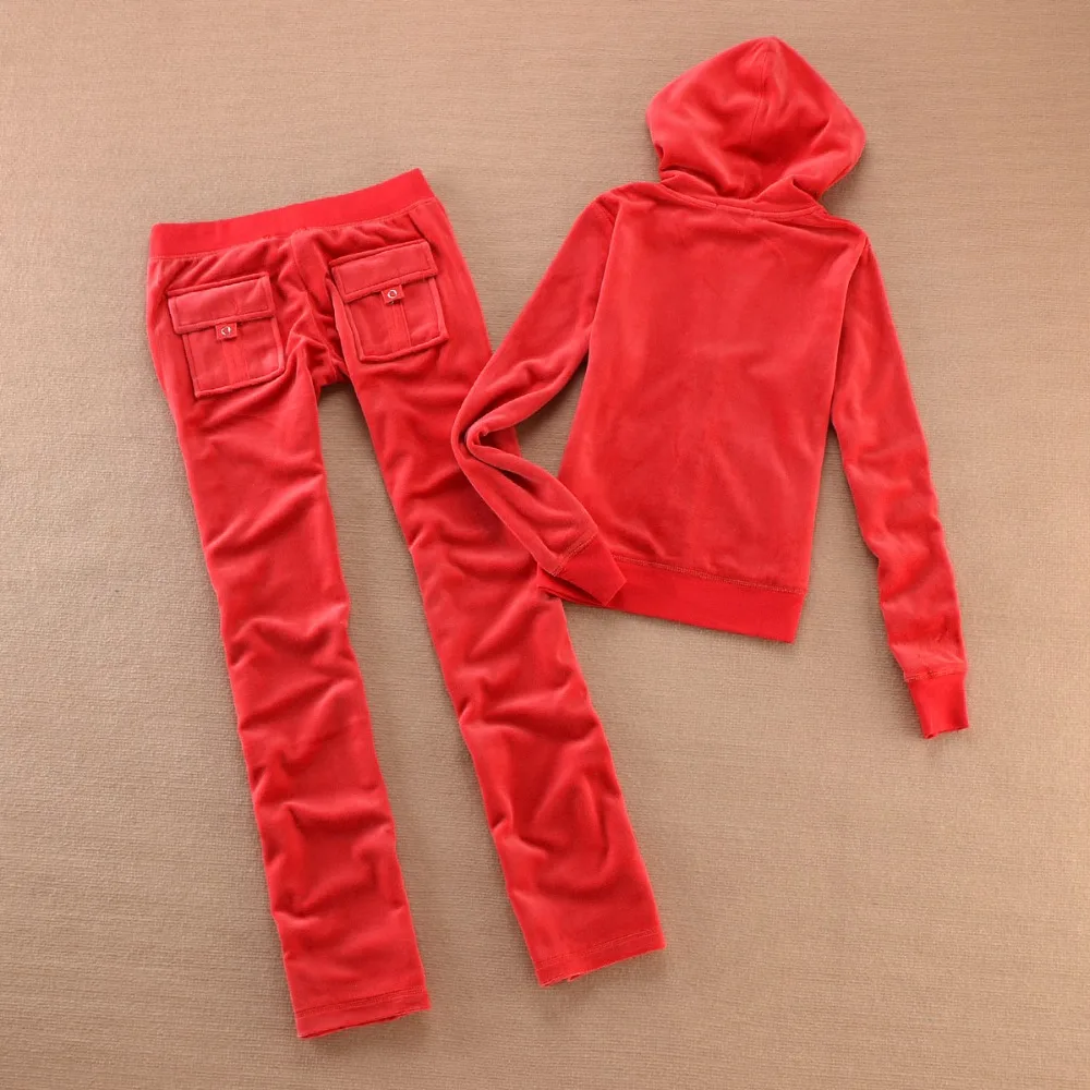 

Women'S Fabric Tracksuits Velour Suit Women Track Suit Hoodies And Pants sapphire1
