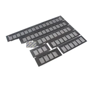 Решетка для вентилятора матовая черная, широкая, 5080100120 мм, 2 шт., алюминиевая вентиляционная решетка