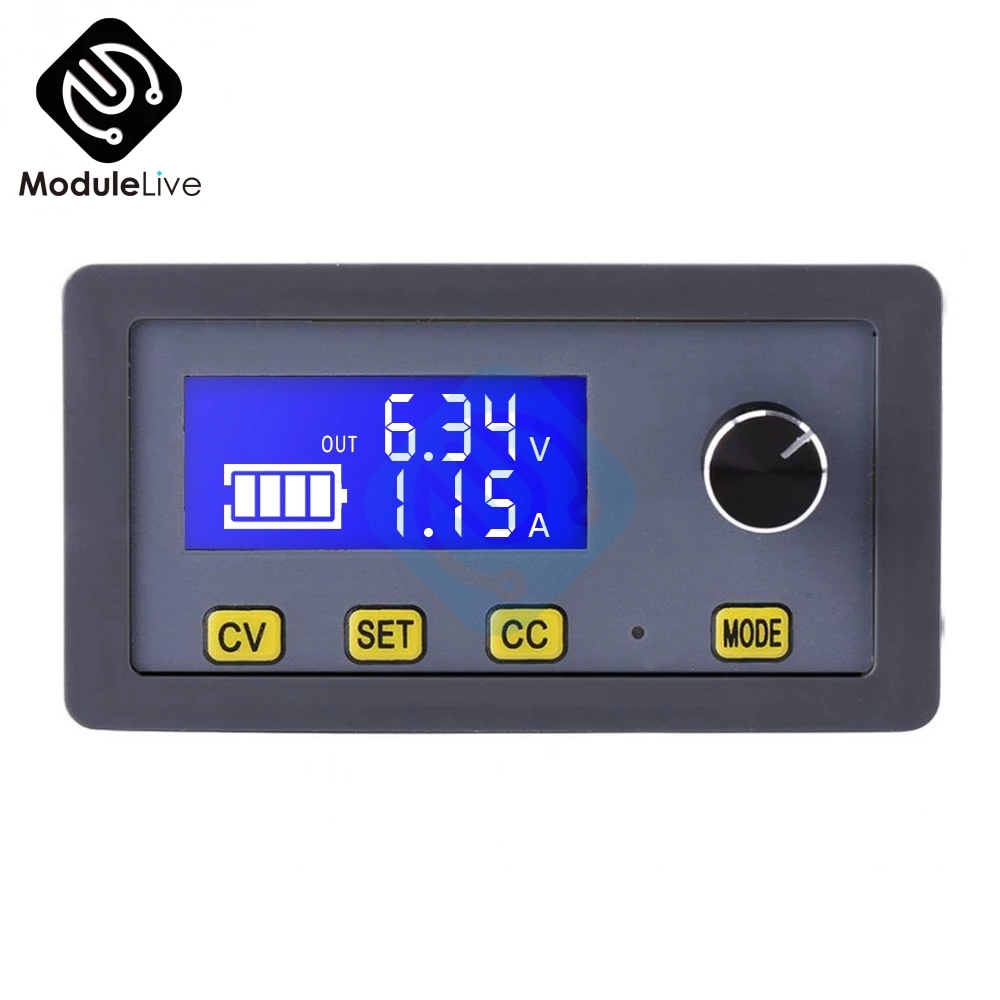 Регулируемый понижающий источник питания DC 5A модуль 12 В 6 32 до 0 ЖК дисплей CC CV