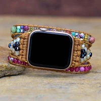 diy purple crystal for iwatch strap love heart for apple watch band 44 40 38 42mm 7 6 543 ethnic handmade bracelet color stone