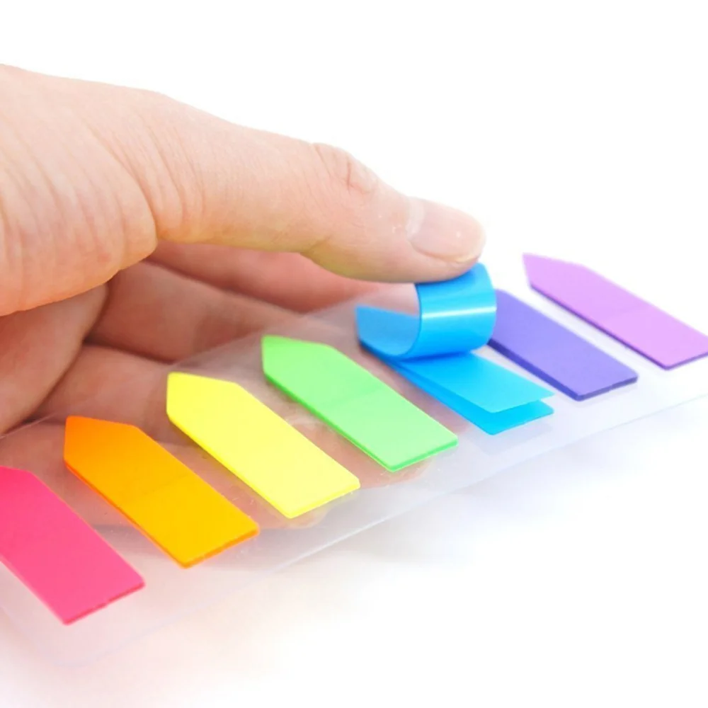 

10pcs Arrow Fluorescent Self-stick Note Colored Tabs Neon Page Marker for Marking (Multicolor)