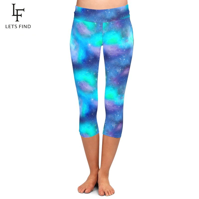 Леггинсы LETSFIND женские до середины икры эластичные облегающие леггинсы с