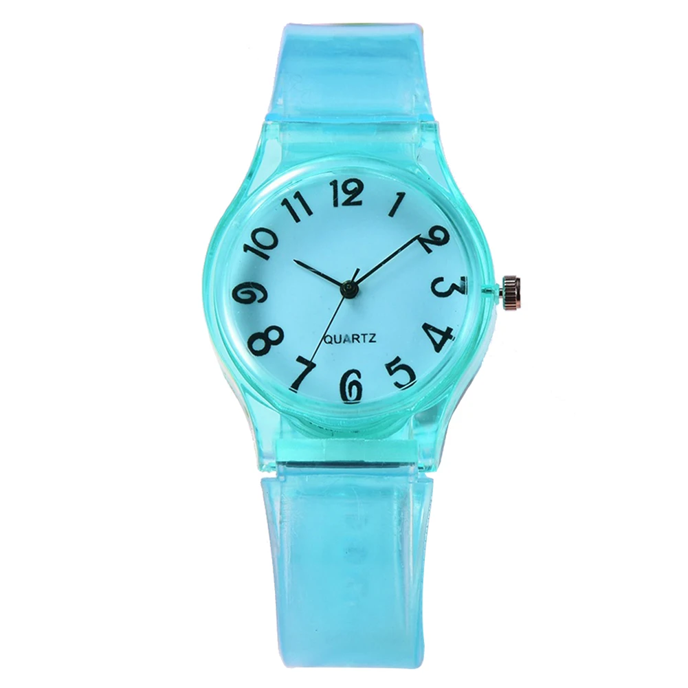Часы Детские кварцевые с большим циферблатом силиконовые ярких цветов