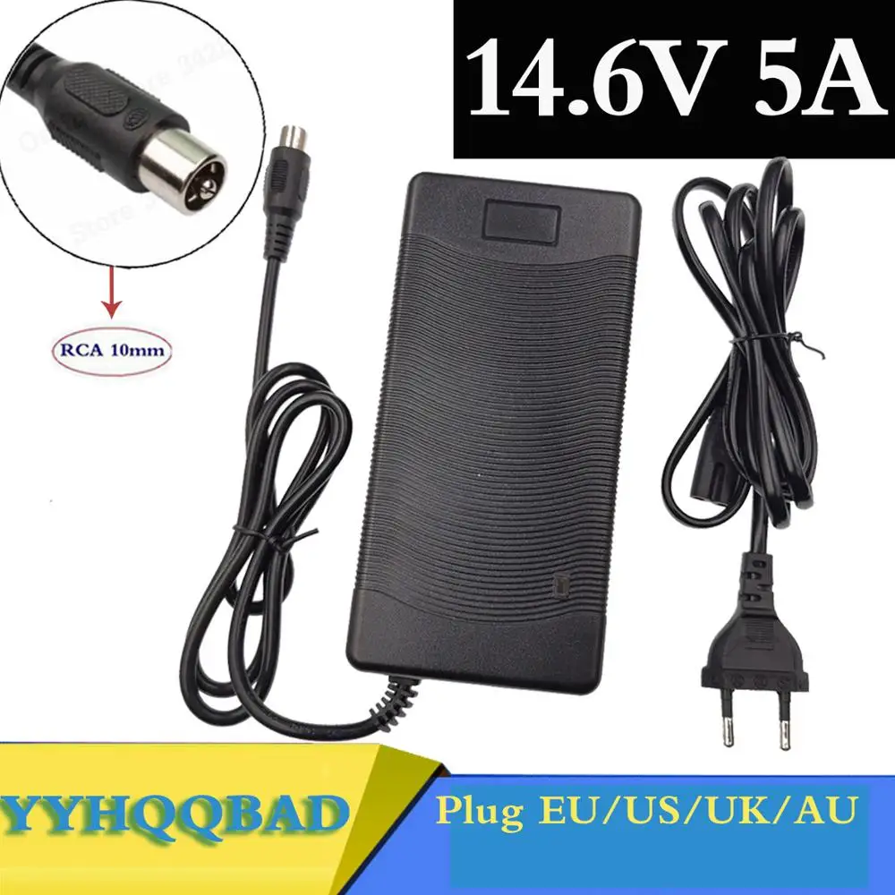 14 4 или 6 V 14.6V5A зарядное устройство для серии 3 2 Lifepo4 батарейный блок RCA разъем