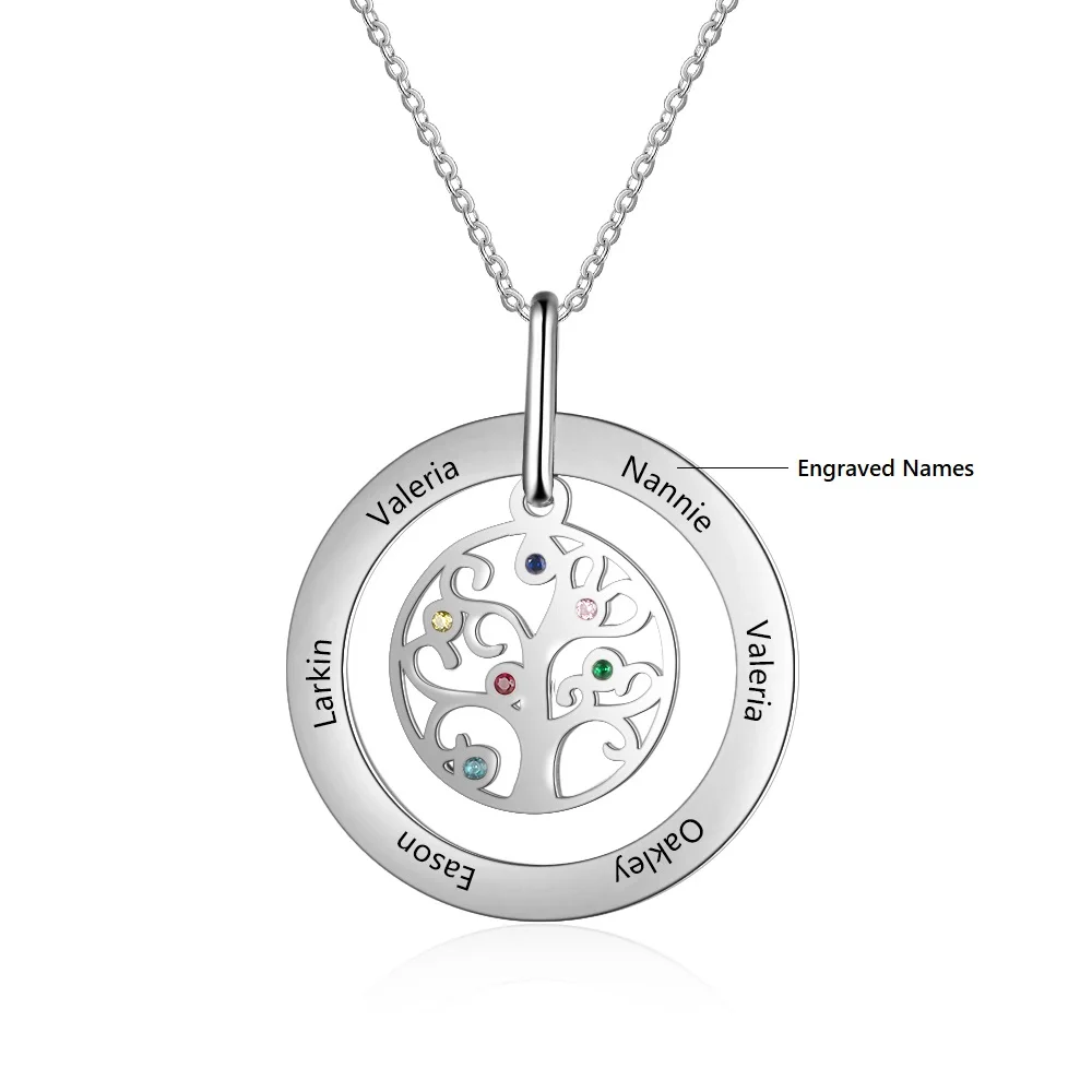Ожерелье с имитацией дерева жизни для женщин колье выгравированным деревом