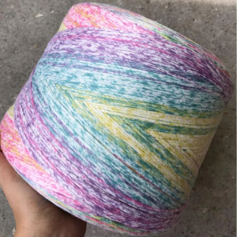 500 г/лот Радужная космическая красящая пряжа для вязания лента крючком акриловая