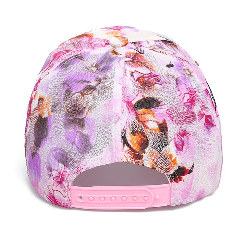 Лидер продаж для девочек Хлопковые бейсболки шапки с цветочным принтом