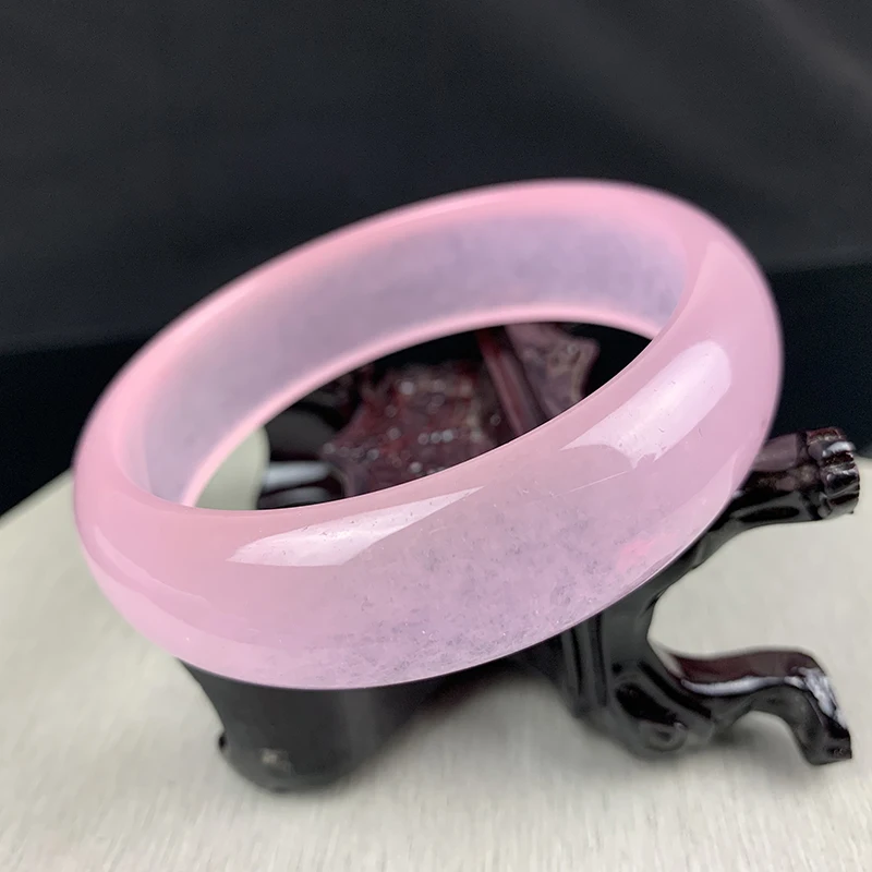 

Genuine Natural Pink Jade Bangle Bracelet Fashion Charm Jewellery Accessories HandCarved Amulet