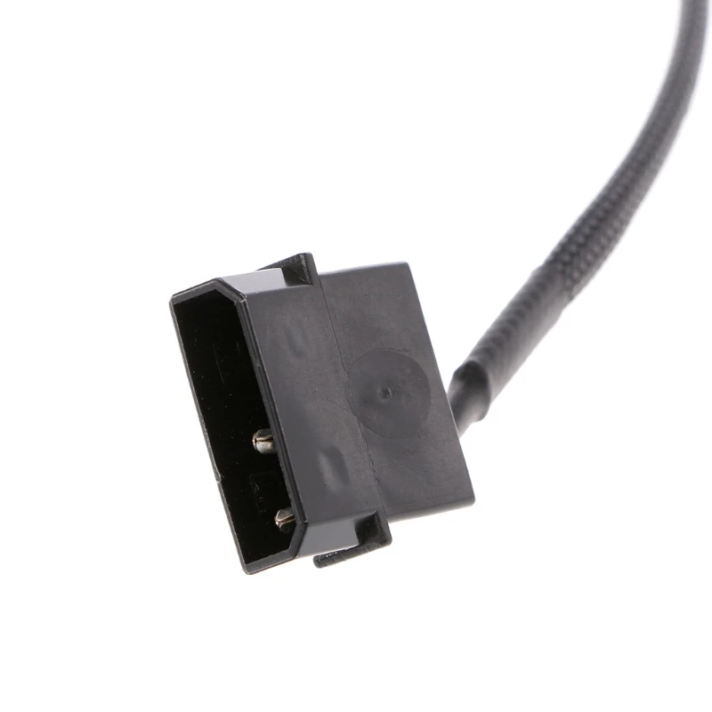 

1 PC 4-Pin Molex Male To 3-Pin/4-Pin PWM Male Sleeved Fan Extension Adapter Cable