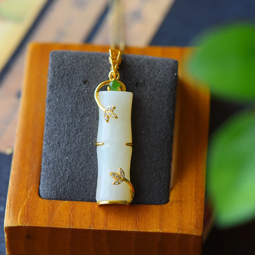 

18K yellow Gold Necklace Natural Jade Emerald Jewelry Pendant Women Collares Mujer Bizuteria Turquoise Gemstone Topaz Pendants