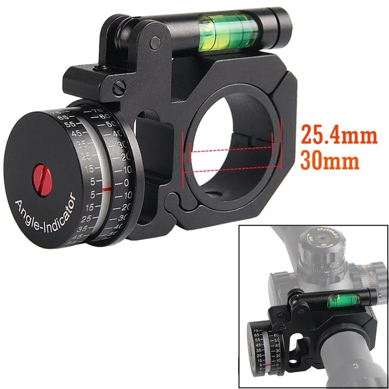 

Ring Scope Mount with Angle Degree Cosine Indicator Bubble Level 1inch/30mm Rings ACI ADI For Optical Sight Tactical Scope