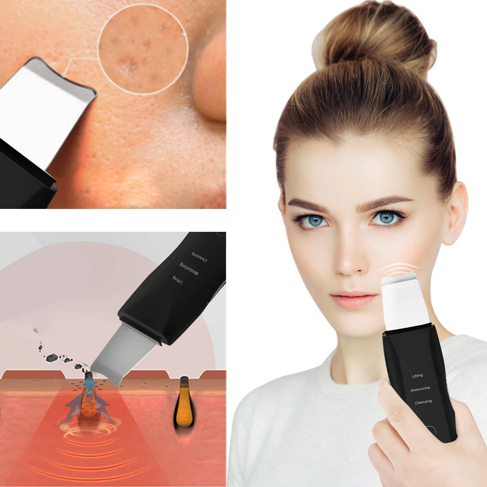 Ultrasonic Cleane Beauty Device Devices Peeling Cavitation Professional Skin Cleansing Face Care Rejuvenating Cleaner | Красота и