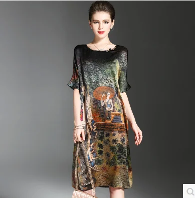 Платья для женщин новинка 2020 женское платье большого размера среднего возраста