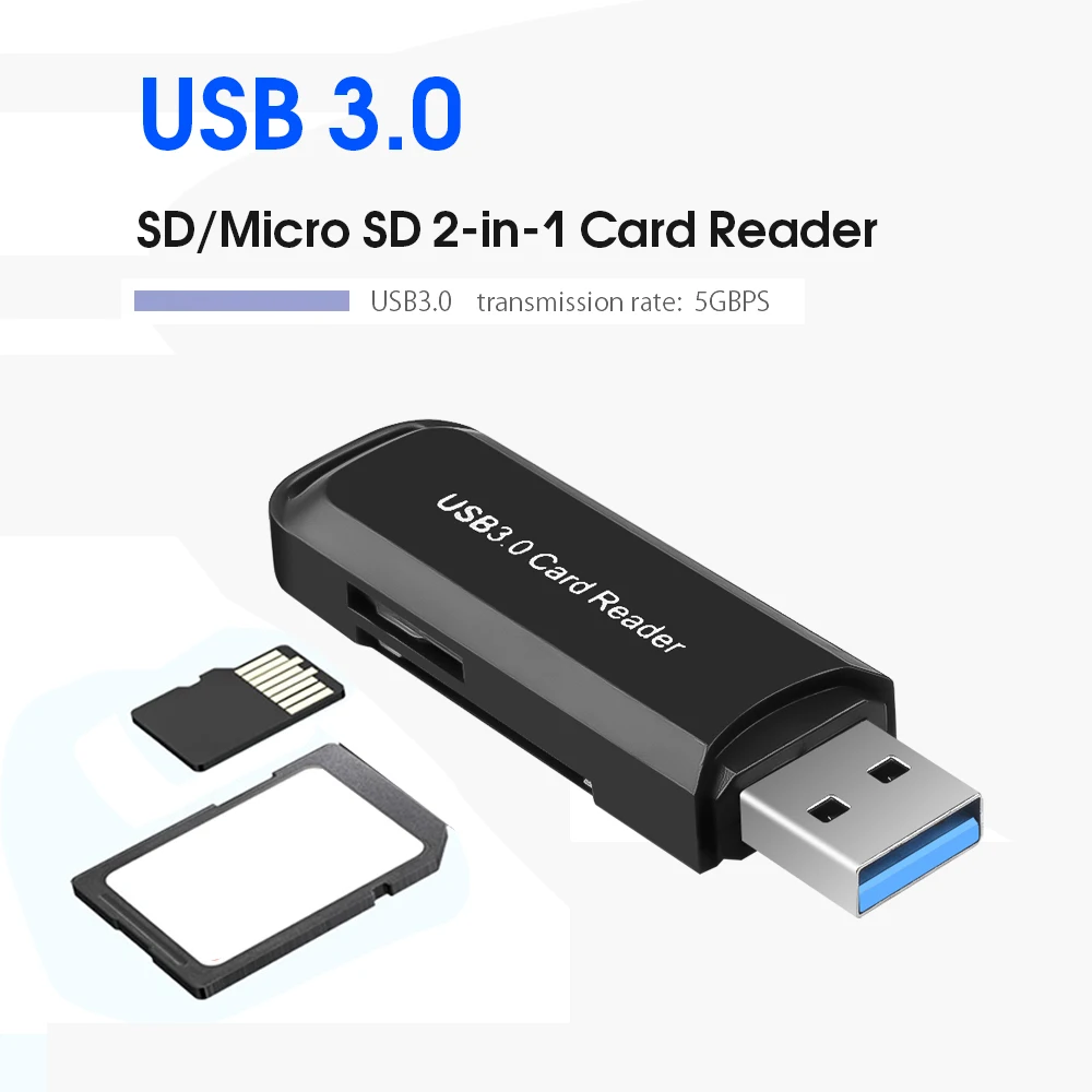 2 в 1 USB адаптер 3 0 высокоскоростной для Micro SD TF карт ридер портативный компьютера