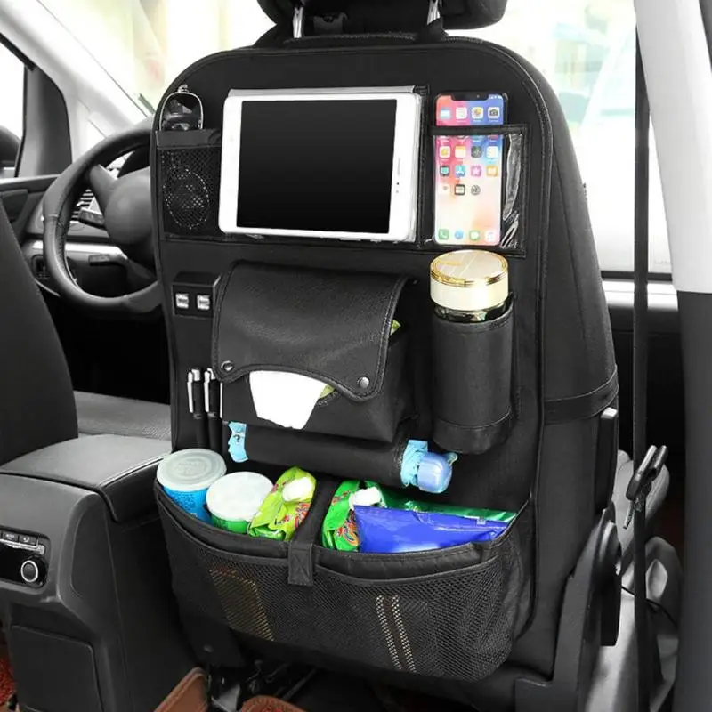 Автомобильный Органайзер на заднюю часть сиденья 4 USB зарядка держатель для