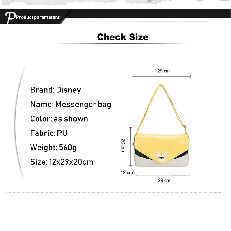 Женская сумка на плечо Disney маленькая квадратная с Микки и Минни модные вечерние