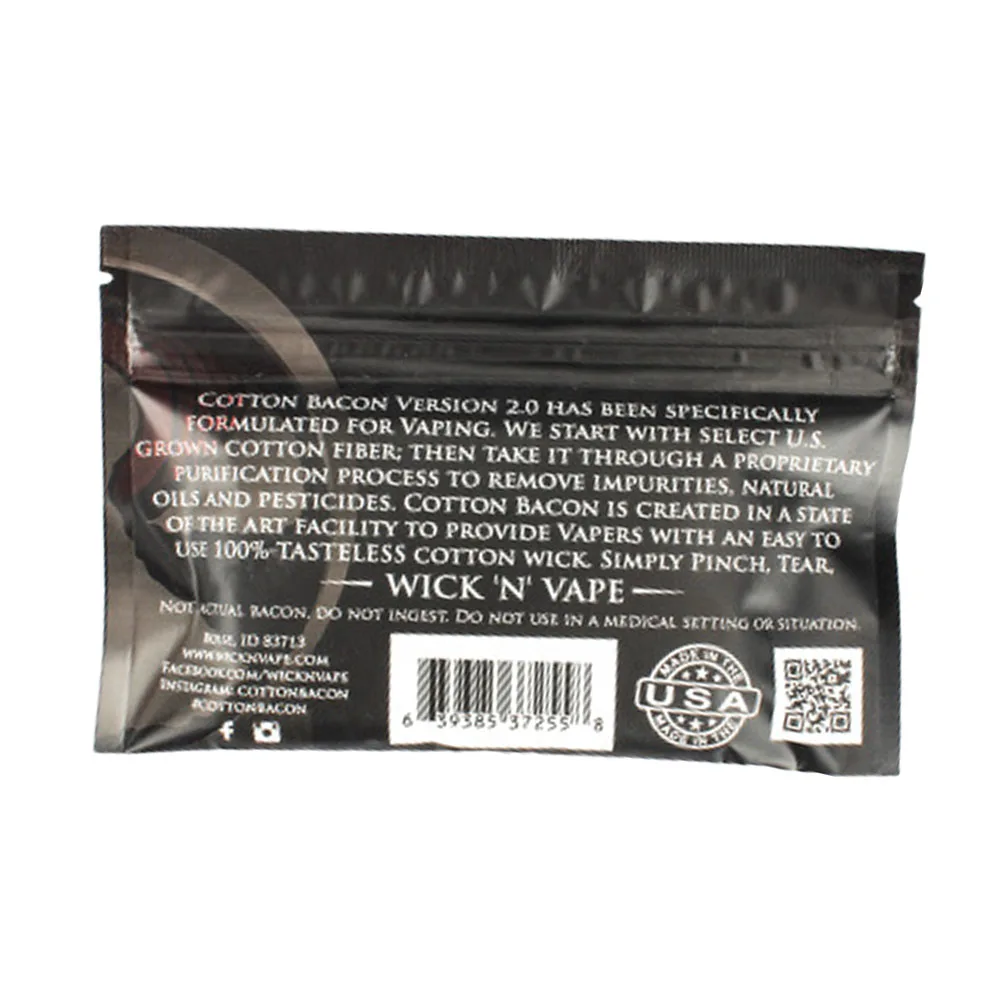 

1Pack Cotton Vape Cotton Organic Cottons For Electronic Cigarette Rebuildable RDA RBA DIY Atomizer Heating Wire