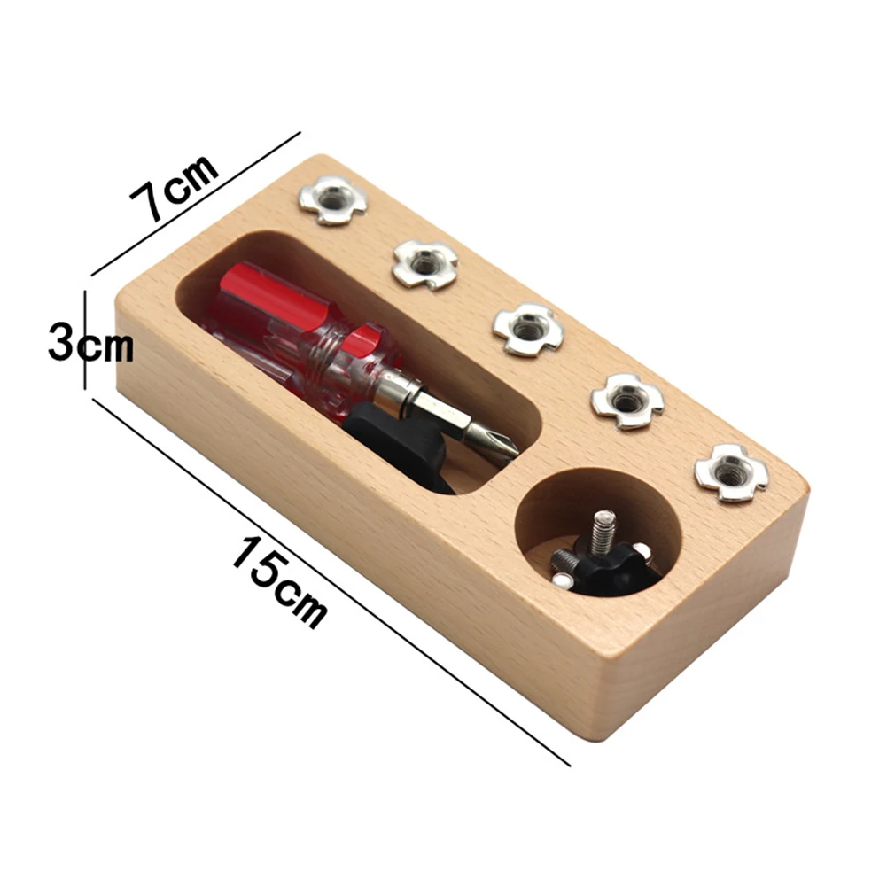 

Montessori Baby Screw Bolts Sets Screwdriver Sensory Toys Wooden Educational Toy For Toddlers Skill Learning Simulation Toy