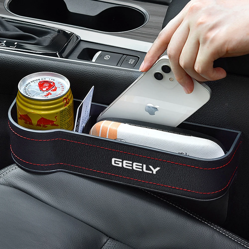 PU Leather Car Seat Gap Storage Organizer Box For GEELY GC6 GC9 LC EMGRAND X7 EC7 EC8 CK ATLAS CK2 CK3 MK Auto Phone Cups Holder |
