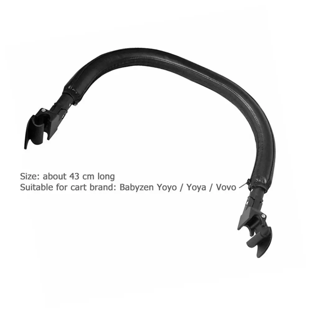 

Baby Pram Handle PU Leather Pushchair Armrest Bumper Stroller Accessories Freely Removable For Baby Cart Safety Stroller Acces