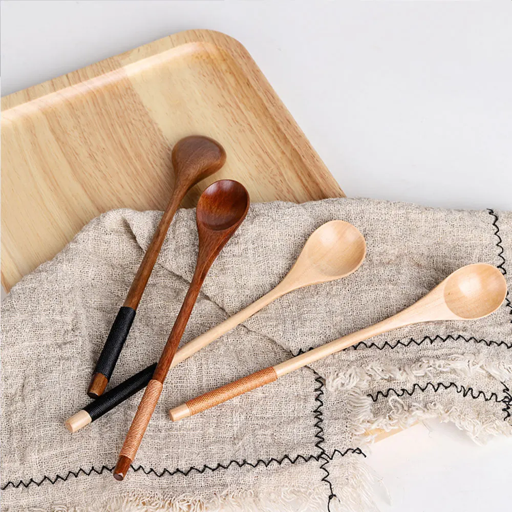 Визуальная сенсорная экономичная деревянная ложка Китайская натуральная посуда