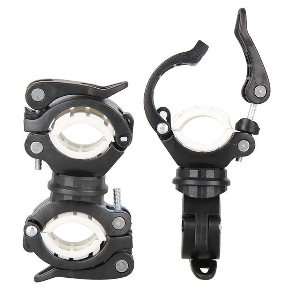 

Bicycle Light Holder 360 Degree Rotation Cycling LED Flashlight Torch Mount Bike Accessories Handlebar Bracket Front Rear Clip